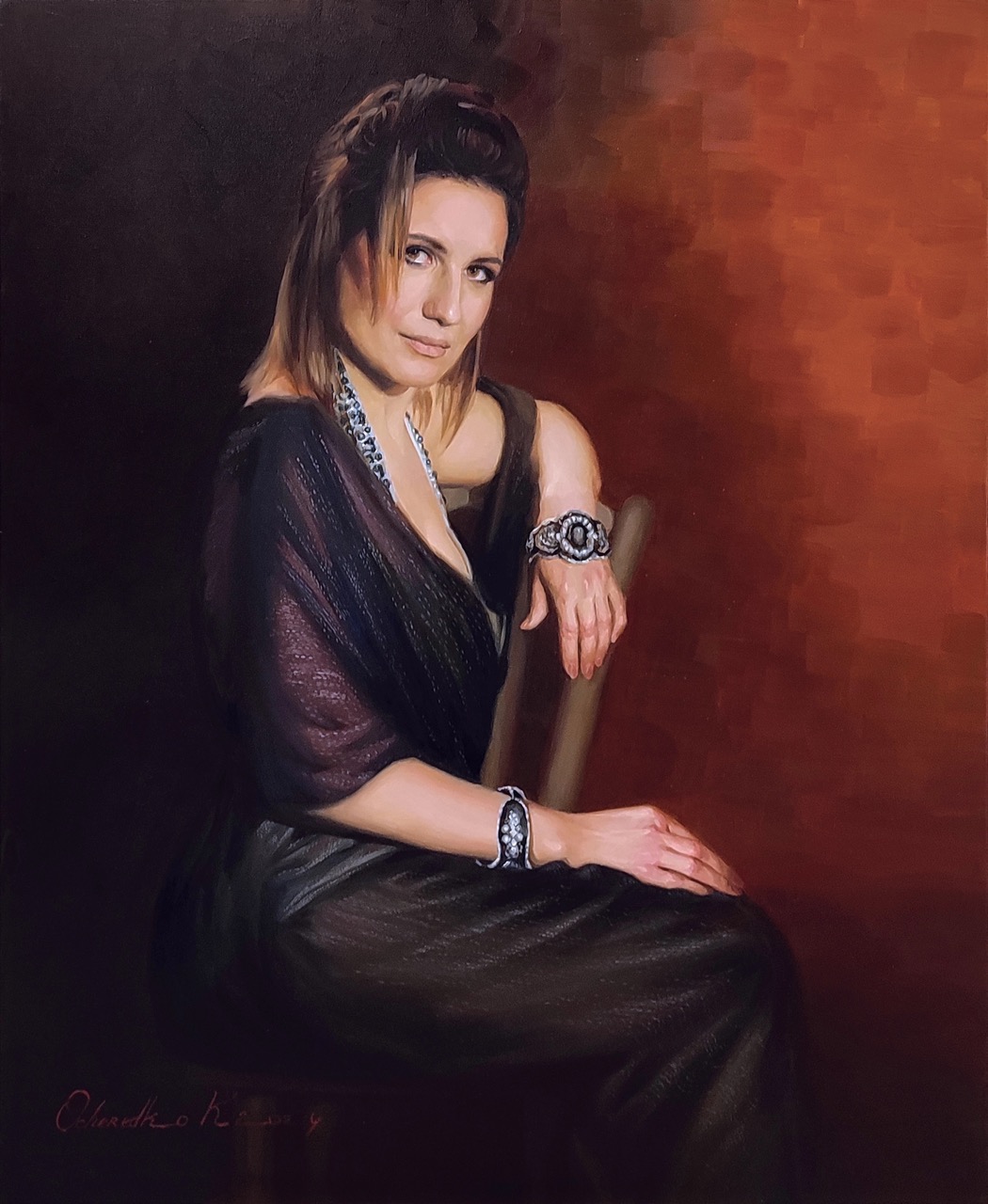 1_Kateryna Ocheredko_Lesia_oil on canvas_120x100cm_2024_web Duży