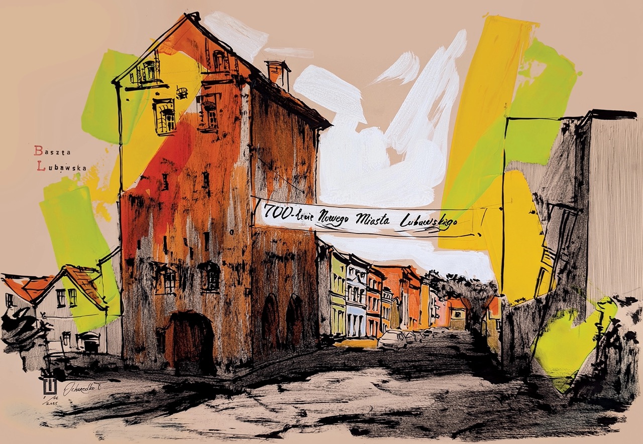 3_Tetiana Ocheredko_Baszta Lubawska_paper, ink, pencils, gouache_35x50cm_2025__web Duży