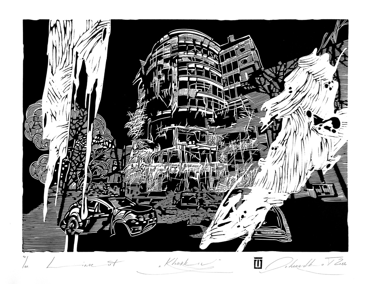5_Tetiana Ocheredko_Kharkiv_linocut_work size 30х42сm_paper size 39x53cm_2022_web Duży