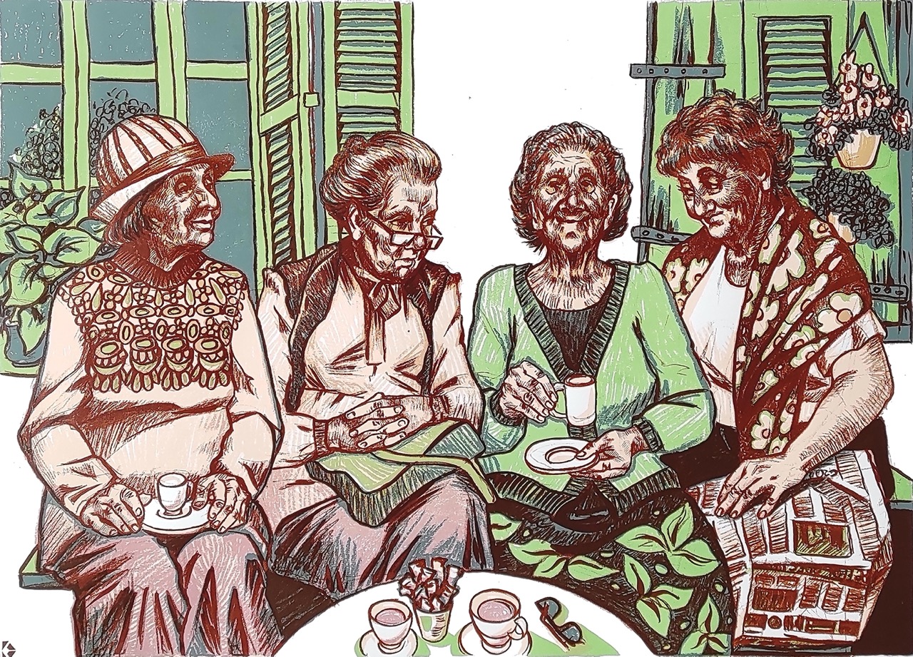 6_Kateryna Ocheredko_Morning news_silkscreen on paper_70х100см_2020_web Duży