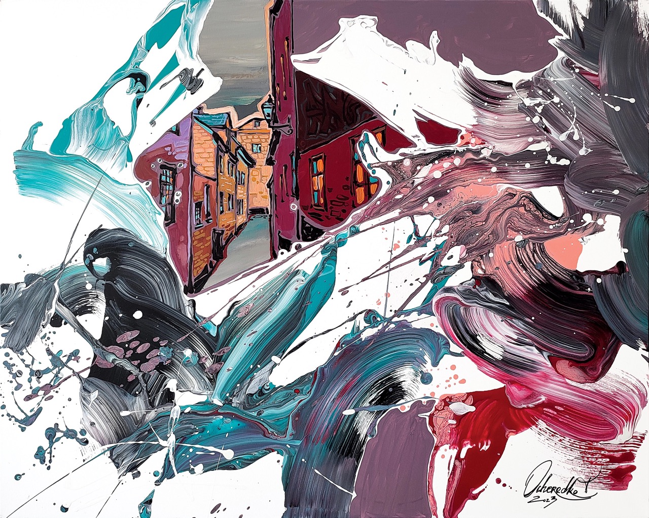 6_Tetiana Ocheredko_Colour splash_acrylic on canvas_80x100cm_2023_web Duży