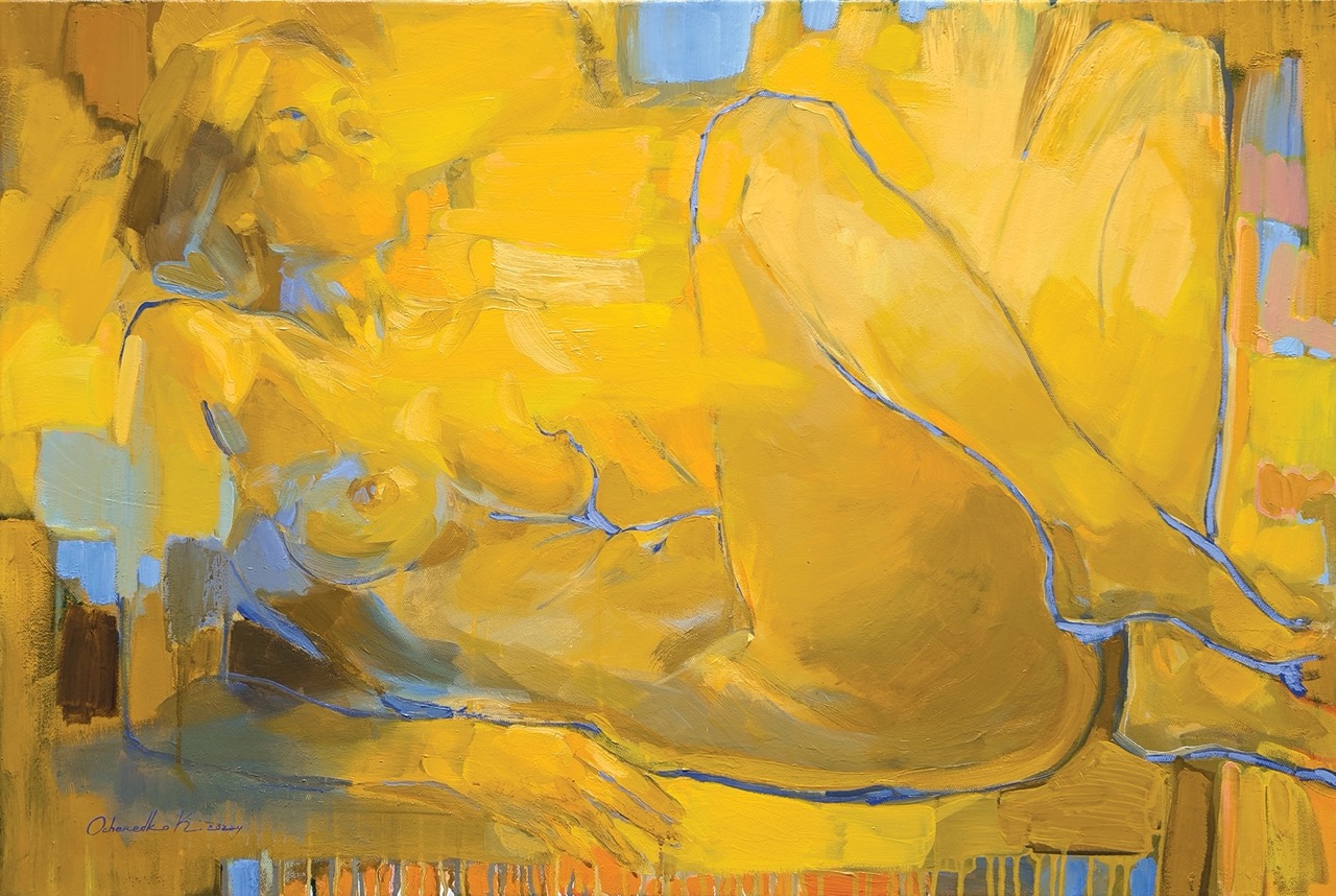 7_Kateryna Ocheredko_Summer Delight_Насолода від літа_oil on canvas_60х90cm_2024_web Duży
