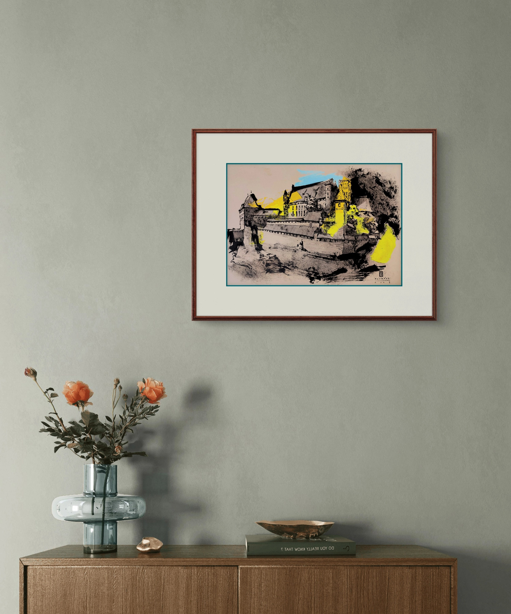 “Sketch 22. Malbork”, 2024, ink, oil pastels on color paper, 35×50 cm, Tetiana Ocheredko - Image 4