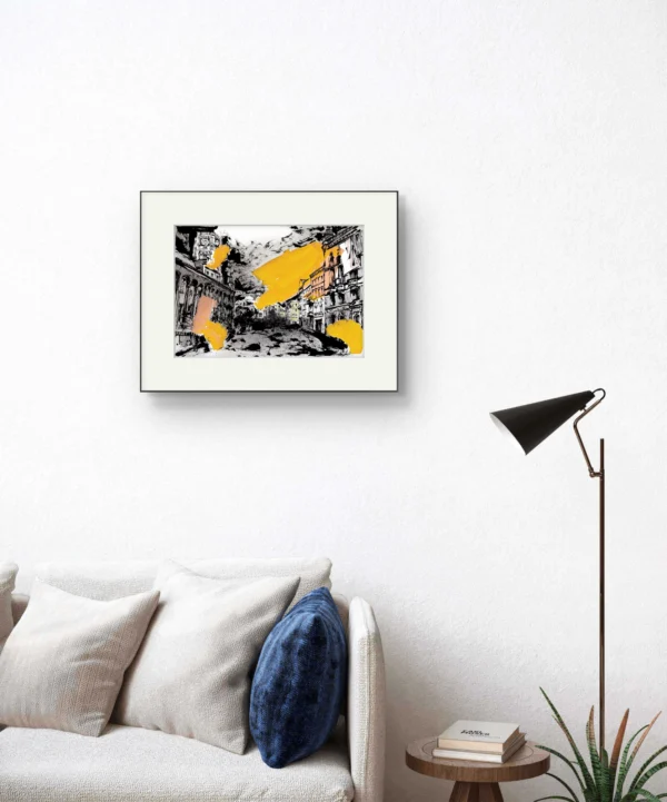 “Sketch 27. Torun”, 2024, ink, gouache, pencil on paper, 35×50 cm, Tetiana Ocheredko - Image 3
