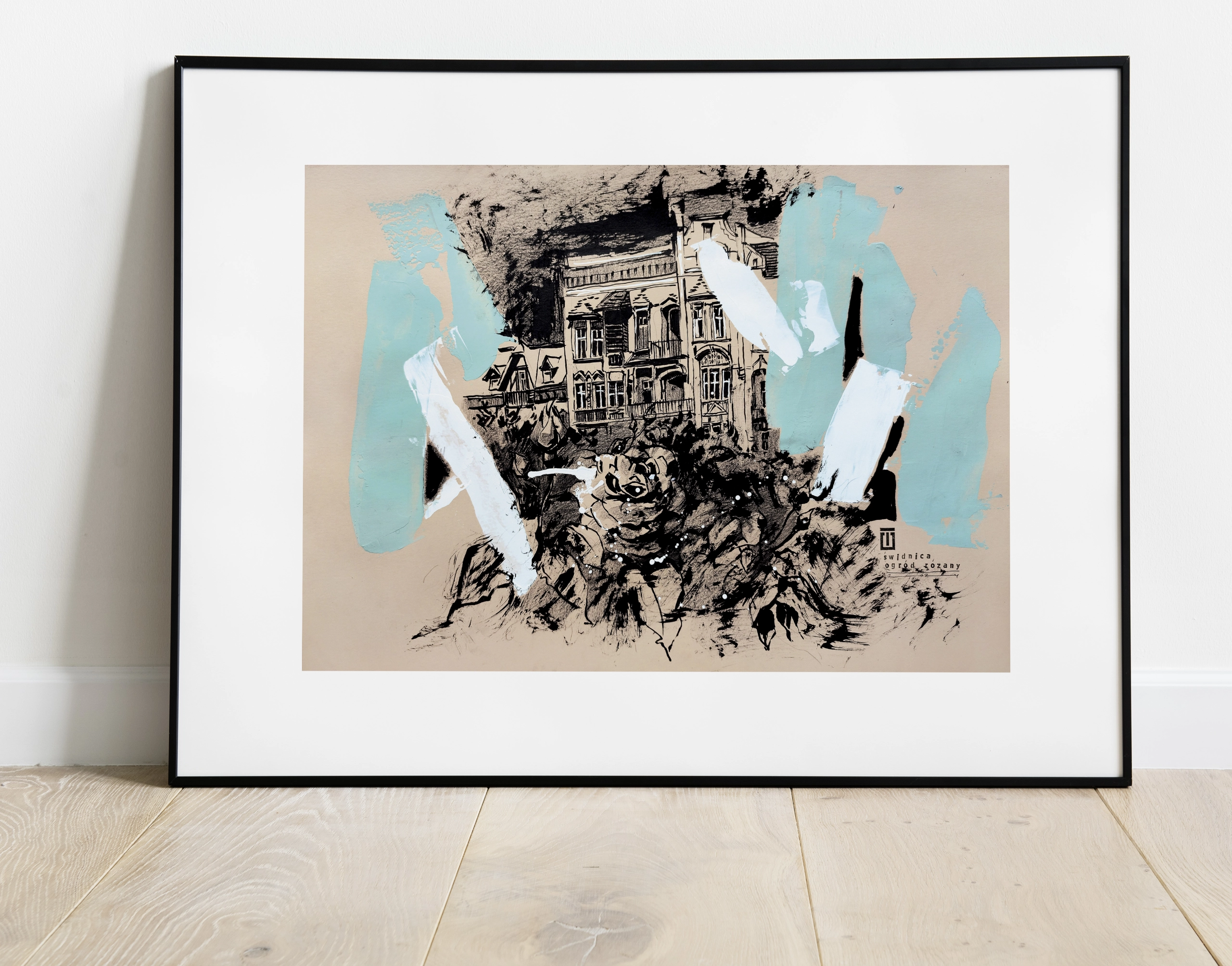 “Sketch 34. Świdnica. Rose Garden”, 2024, ink, gouache, pencil on color paper, 35×50 cm, Tetiana Ocheredko - Image 2