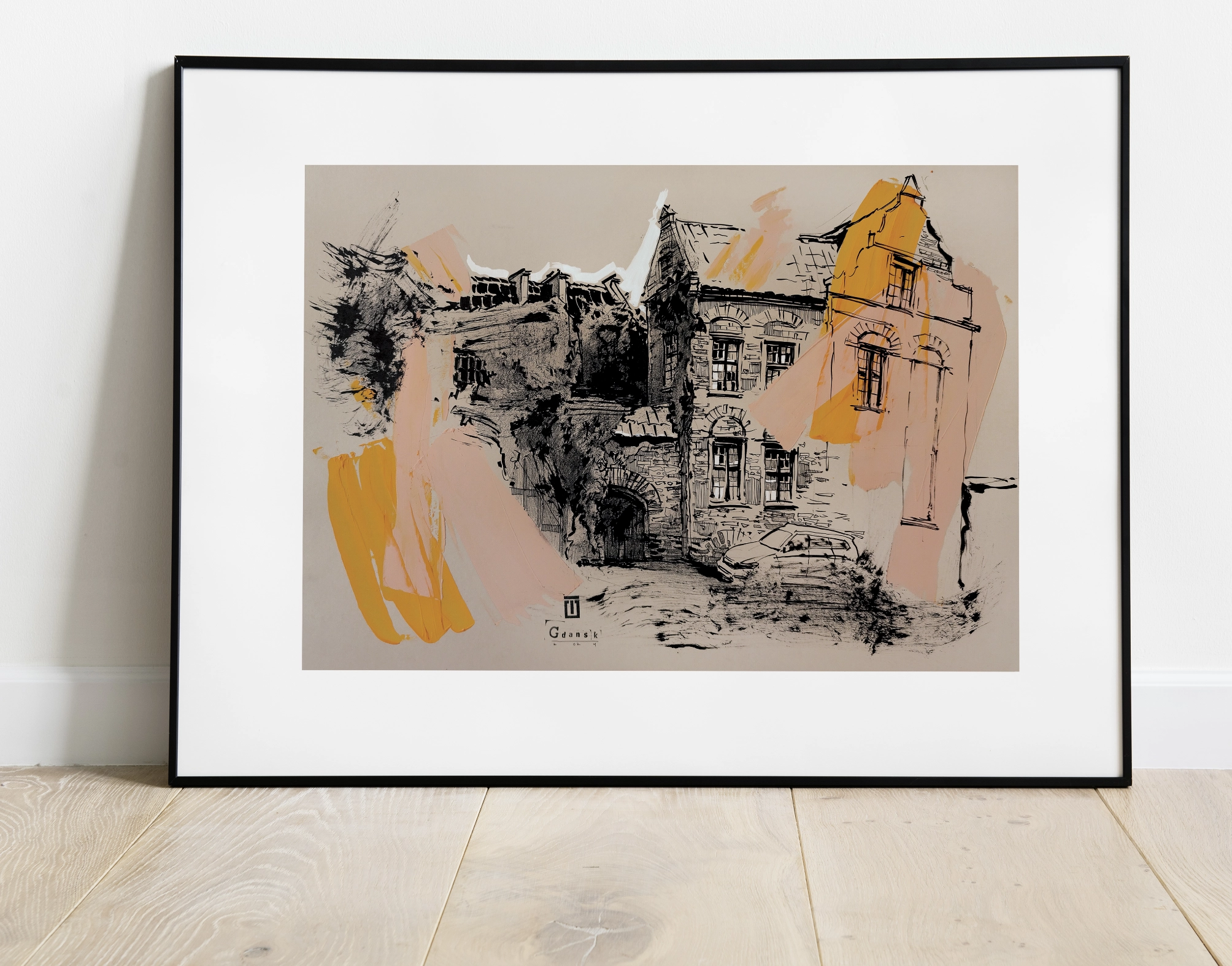 “Sketch 38. Gdansk”, 2024, ink, gouache, pencil on color paper, 35×50 cm, Tetiana Ocheredko - Image 3