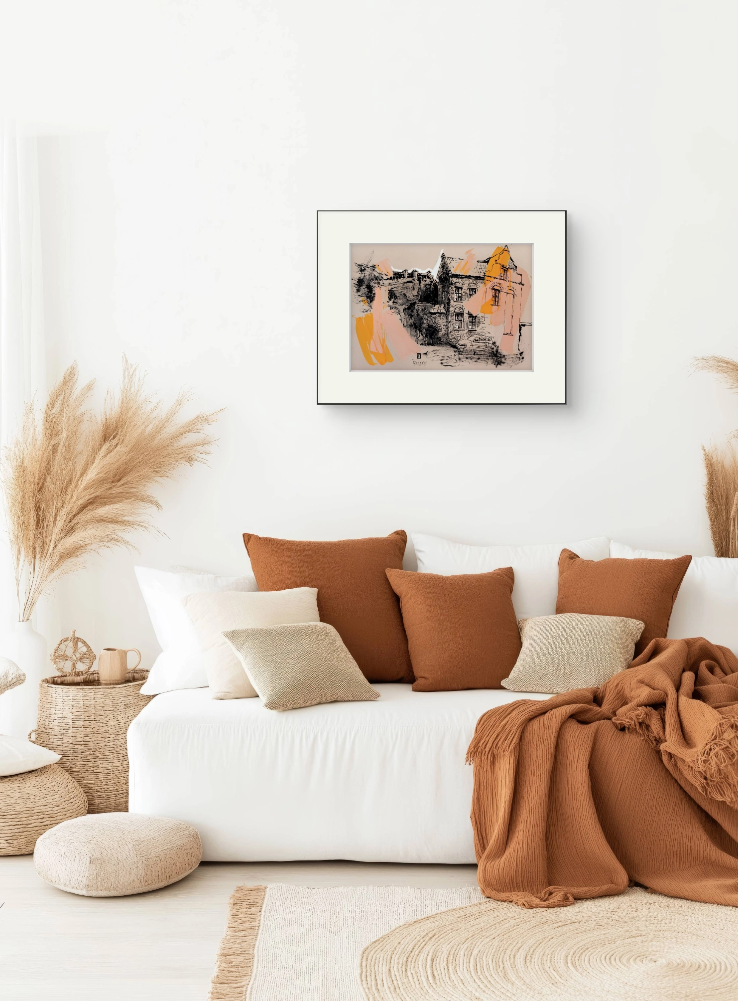 “Sketch 38. Gdansk”, 2024, ink, gouache, pencil on color paper, 35×50 cm, Tetiana Ocheredko - Image 4