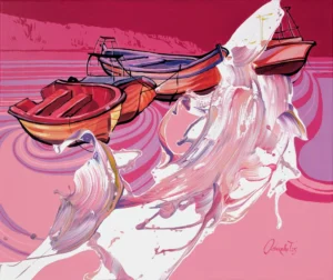 “The Magic of the Moment”, 2025, acrylic on canvas, 50x60 cm, Tetiana Ocheredko