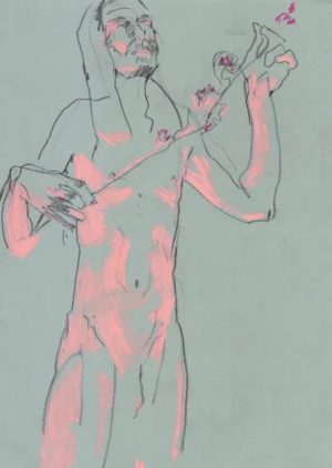 ”Nude sketching 6”, 2025, pencils on paper, 30х21 cm, Kateryna Ocheredko