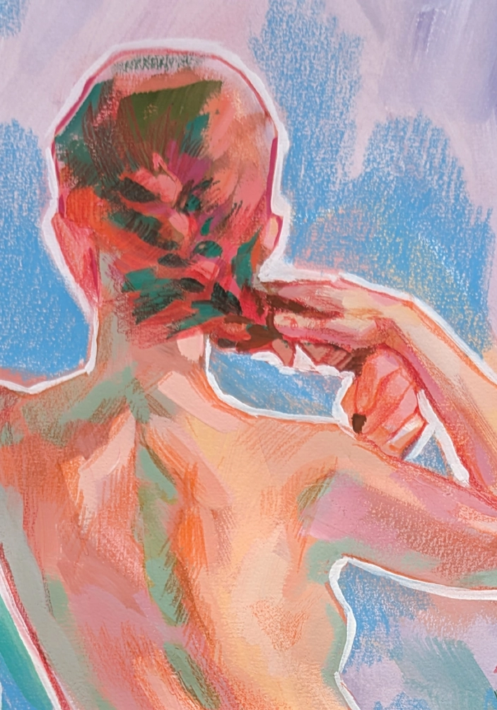 “Whisper of the Sea”, 2025, gouache, colored pencils on paper, 55x36cm, paper size 57x38cm, Kateryna Ocheredko - Image 2