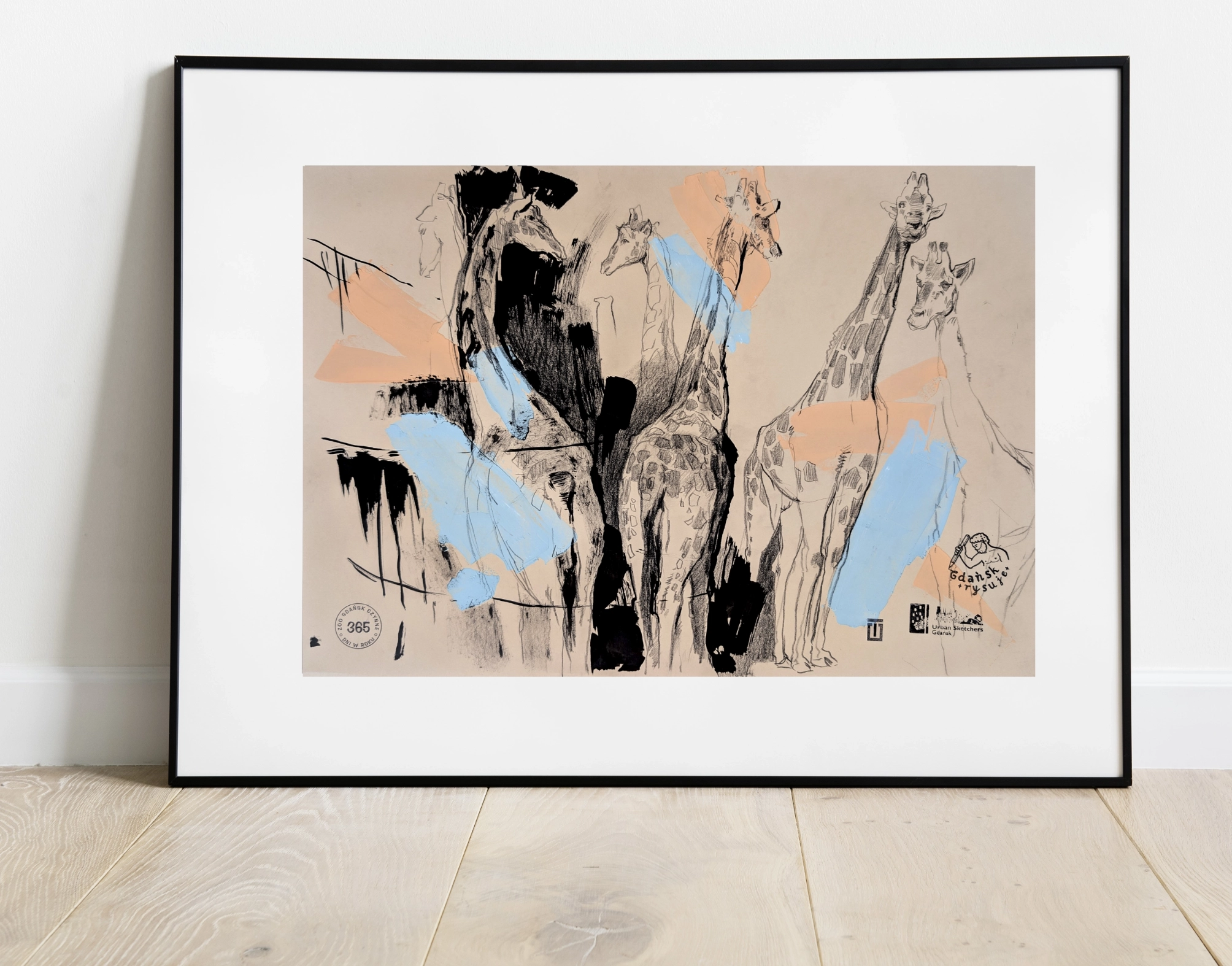 “Sketch 51. Zoo Gdansk”, 2025, ink, pencil, acrylic on color paper, 35x50 cm, Tetiana Ocheredko - Image 2