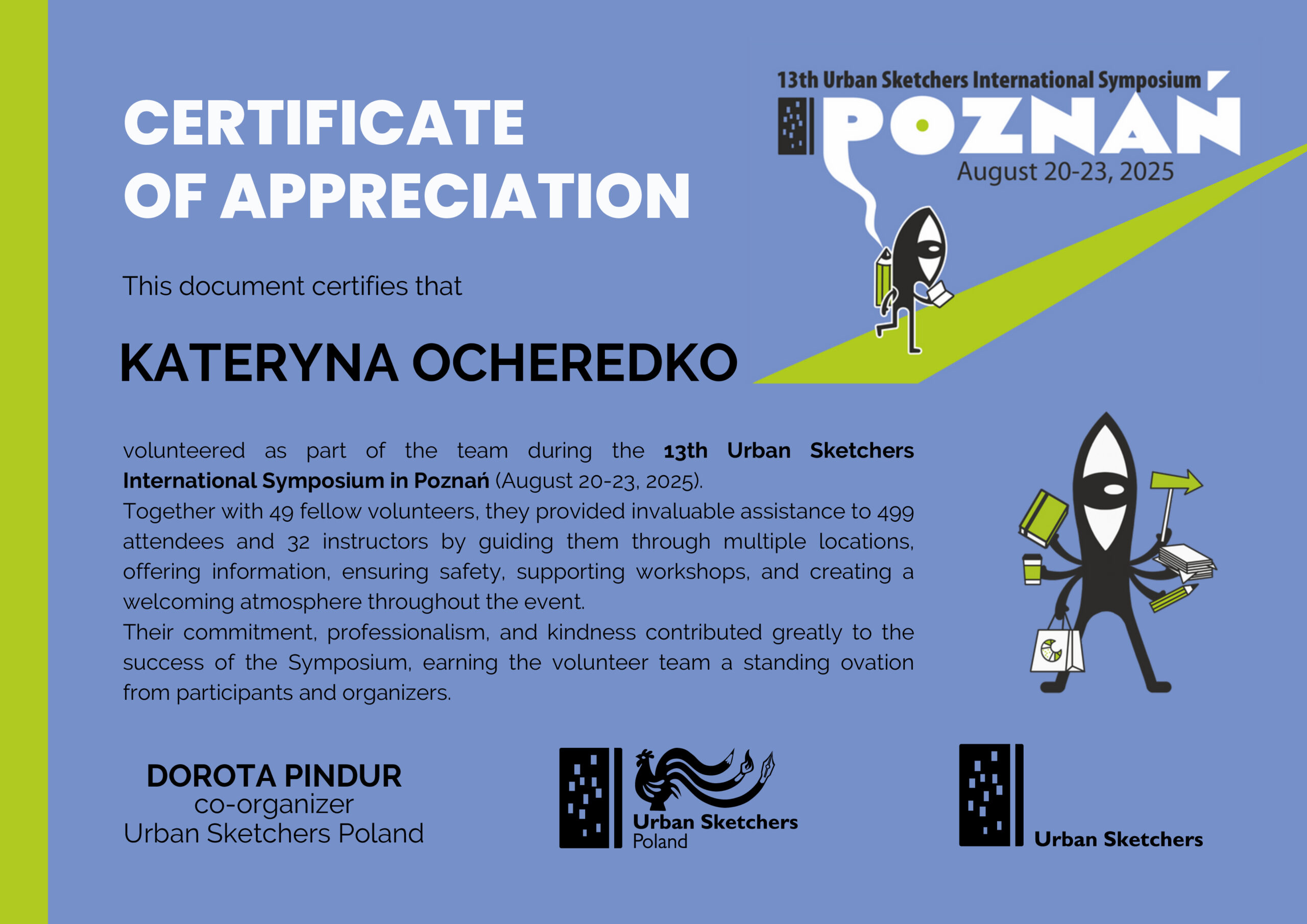 Volunteer Appreciation Certificate