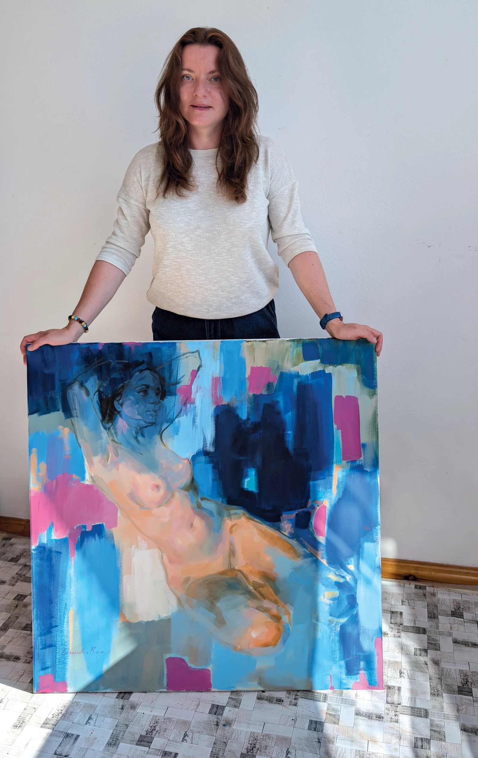 2_Kateryna Ocheredko_Fragments of Memory_Фрагменти пам’яті_acrylic on canvas_90x90cm_2025_2 copy