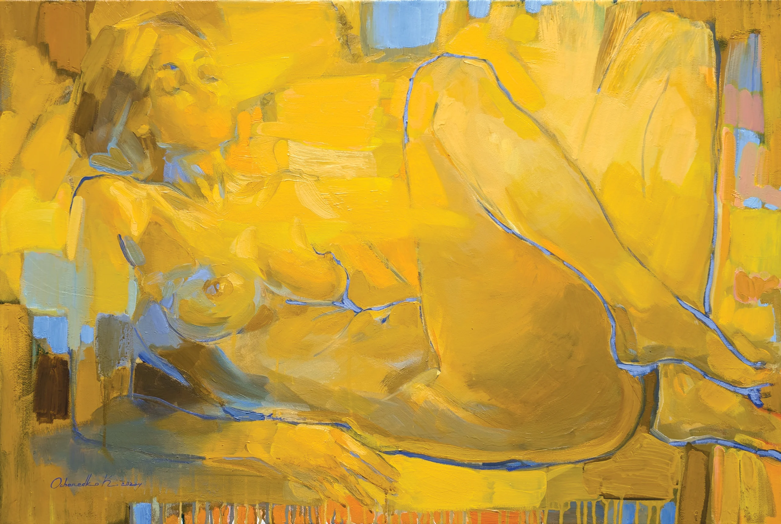 3_Kateryna Ocheredko_Summer Delight_Насолода від літа_oil on canvas_60х90cm_2024_1 copy